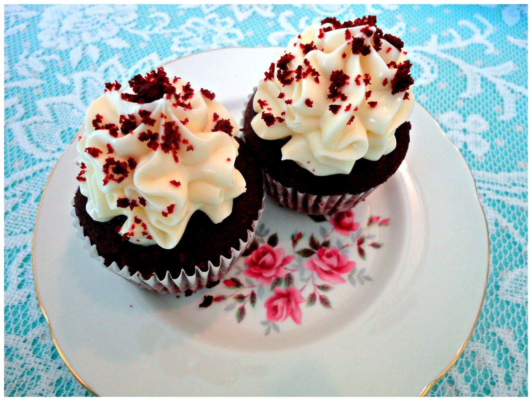 Red velvet cupcakes at Waterford Castle Lodges