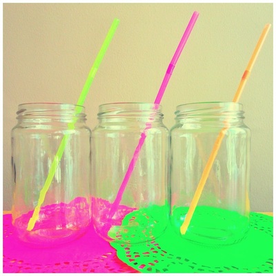 Neon straws