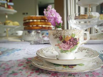 Floral gin tea party in Waterford Castle lodges